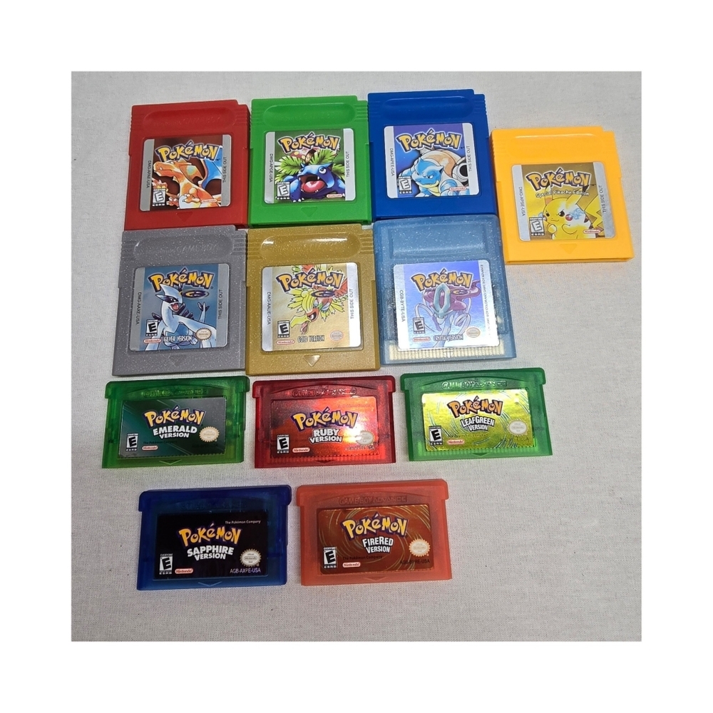 Pokémon Gameboy Game lot- 12 Games- New- Reproduction games